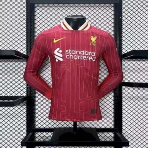 2024-2025 Long Sleeve Player Version Liverpool FC Home Football Shirt 1:1 Thai Quality
