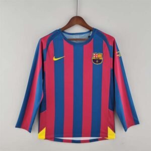 2005-2006 Retro Long Sleeve Barcelona Home Football Shirt 1:1 Thai Quality