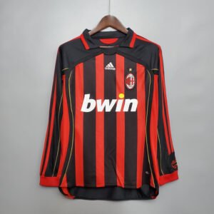 2006-2007 Retro Long Sleeve AC Milan Home Football Shirt 1:1 Thai Quality
