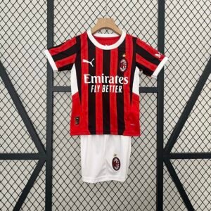 2024-2025 KIDS AC Milan Home Football Shirt 1:1 Thai Quality