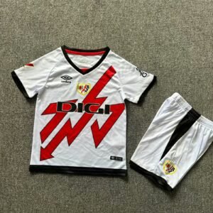 2024-2025 KIDS Rayo Vallecano Home Football Shirt 1:1 Thai Quality