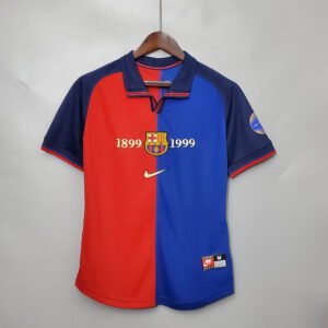 1999-2000 Retro Barcelona 100th Anniversary Home Football Shirt 1:1 Thai Quality
