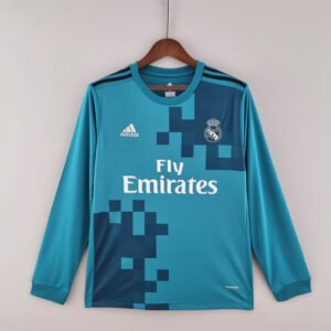 2017-2018 Retro Long Sleeve Real Madrid Third Away Football Shirt 1:1 Thai Quality