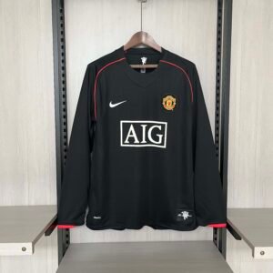 2007-2008 Retro Manchester United Away Long sleeve Football Shirt 1:1 Thai Quality