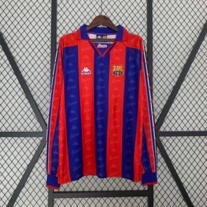 1995-1997 Retro Long Sleeve Barcelona Home Football Shirt 1:1 Thai Quality