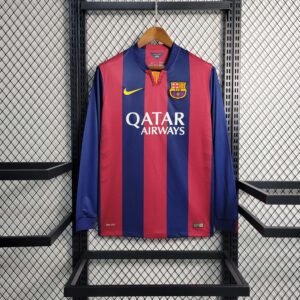 2014-2015 Retro Long sleeve Barcelona Home Football Shirt 1:1 Thai Quality