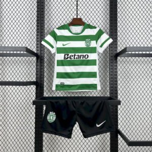 2025-2026 KIDS Sporting CP Home Football Shirt 1:1 Thai Quality