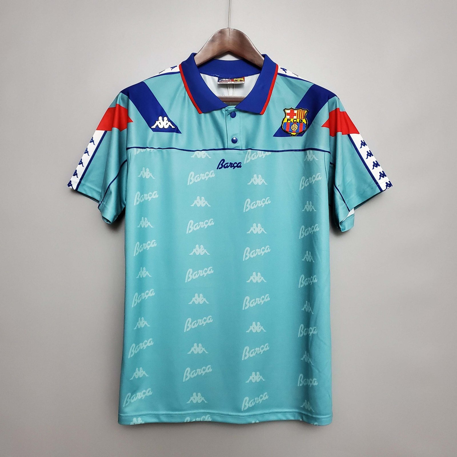 597ff72d34bc35a0b6e25505a5d77d30 1992-1995 Retro Barcelona Away Football Shirt 1:1 Thai Quality