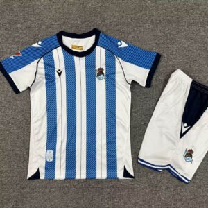 2025-2026 KIDS Real Sociedad Home Football Shirt 1:1 Thai Quality