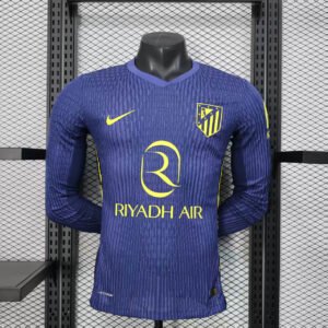 2025-2026 Long Sleeve Player Version Atletico Madrid Away Football Shirt 1:1 Thai Quality