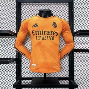 2024-2025 Player Version Real Madrid Away Long Sleeve Football Shirt 1:1 Thai Quality