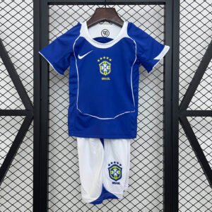 2004 Retro KIDS Brazil Away Football Shirt 1:1 Thai Quality