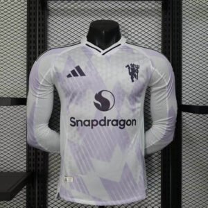 2025-2026 Long Sleeve Player Version Manchester United Away Football Shirt 1:1 Thai Quality