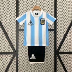 1986 Retro kids Argentina Home Football Shirt 1:1 Thai Quality