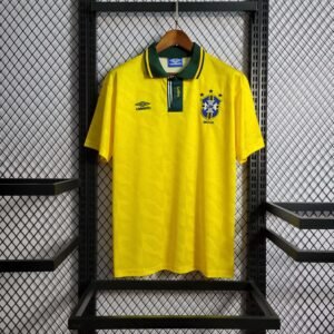 1991-1993 Retro Brazil Home Football Shirt 1:1 Thai Quality