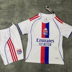 2025-2026 KIDS Lyon Olympique Lyonnais Home Football Shirt 1:1 Thai Quality
