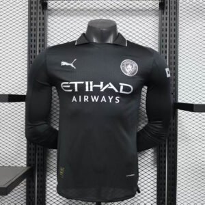2025-2026 Long Sleeve Player Version Manchester City Fourth Away Football Shirt 1:1 Thai Quality