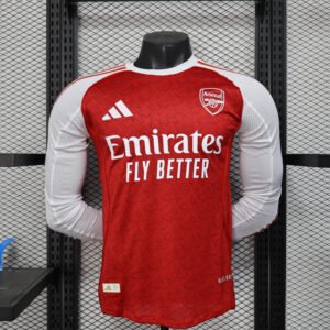 2025-2026 Long Sleeve Players Version Arsenal FC Home Football Shirt 1:1 Thai Quality