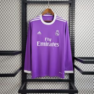 2016-2017 Retro Long Sleeve Real Madrid Away Football Shirt 1:1 Thai Quality