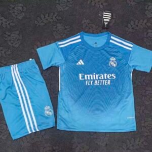 2025-2026 Kids Real Madrid Goalkeeper Football Shirt 1:1 Thai Quality