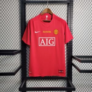 2007-2008 Retro Manchester United Champions League version Home Football Shirt 1:1 Thai Quality
