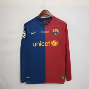 2008-2009 Retro long sleeve Barcelona Home Champions League Football Shirt 1:1 Thai Quality