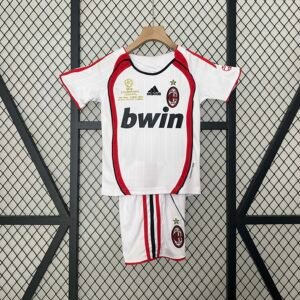 2006-2007 Retro KIDS AC Milan  Champions League away Football Shirt 1:1 Thai Quality