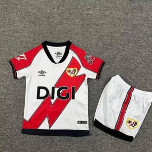 2025-2026 KIDS Rayo Vallecano Home Football Shirt 1:1 Thai Quality