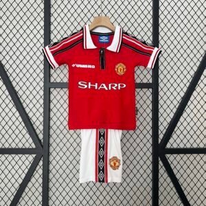 1998-2000 Retro KIDS Manchester United Home Football Shirt 1:1 Thai Quality