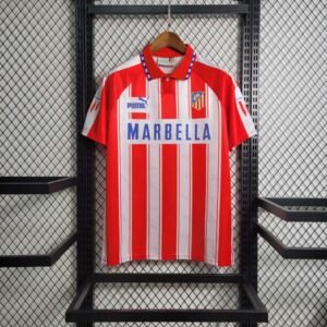 1995-1996 Retro Atletico Madrid Home Football Shirt 1:1 Thai Quality