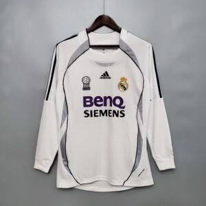 2006-2007 Retro Long Sleeve Real Madrid Home Football Shirt 1:1 Thai Quality