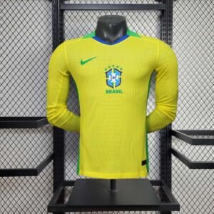 2025-2026 Long sleeve Player Version Brazil Home Football Shirt 1:1 Thai Quality