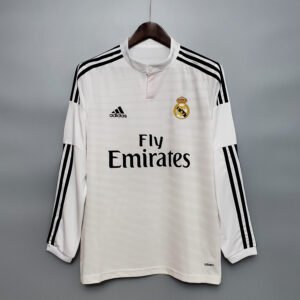 2014-2015 Retro Long Sleeve Real Madrid Home Football Shirt 1:1 Thai Quality