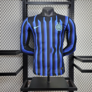 2025-2026 Long Sleeve Player Version Inter Milan Home Football Shirt 1:1 Thai Quality