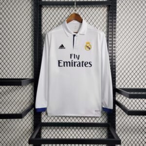 2016-2017 Retro Long Sleeve Real Madrid Home Football Shirt 1:1 Thai Quality