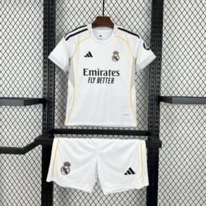 2025-2026 Kids Real Madrid Home Football Shirt 1:1 Thai Quality