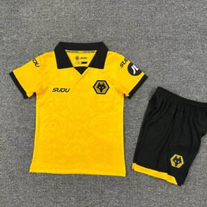 2025-2026 KIDS Wolverhampton Wanderers (Wolves) Home Football Shirt 1:1 Thai Quality