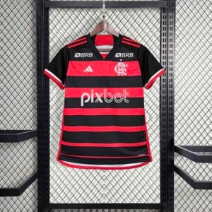 2024-2025 All Sponsor Woman Flamengo Home_Football Shirt 1:1 Thai Quality