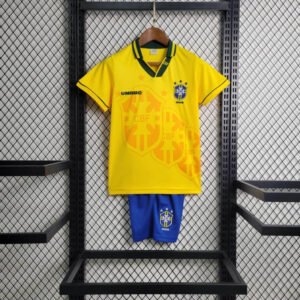 1994 Retro KIDS Brazil Home Football Shirt 1:1 Thai Quality